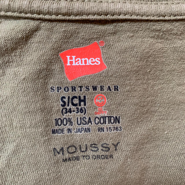 moussy(マウジー)のmoussy&Hanes コラボTee レディースのトップス(Tシャツ(半袖/袖なし))の商品写真