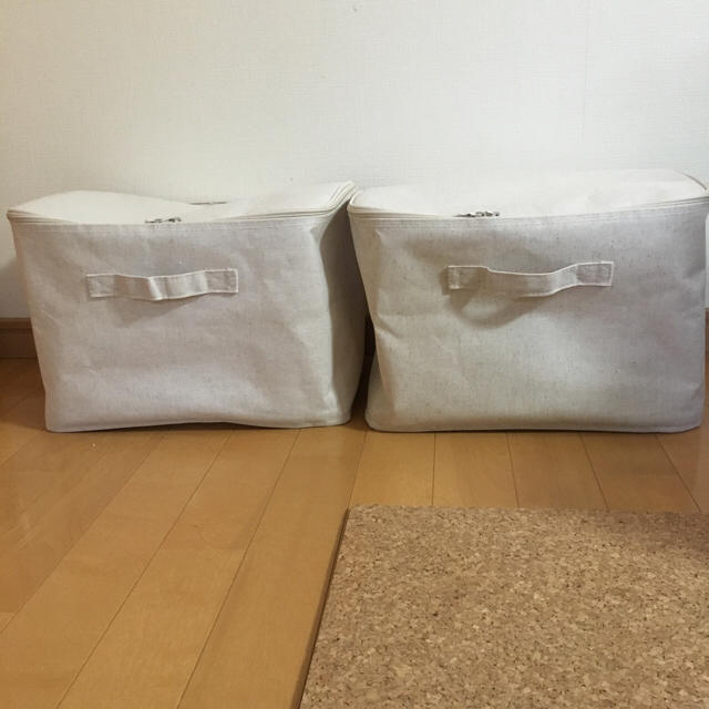 MUJI (無印良品)(ムジルシリョウヒン)の無印良品 ソフトボックス 2個セット インテリア/住まい/日用品の収納家具(ケース/ボックス)の商品写真