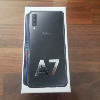 ギャラクシー(Galaxy)のgalaxy A7 黒 ブラック 楽天モバイル 未開封 新品未使用未通電 一括(スマートフォン本体)