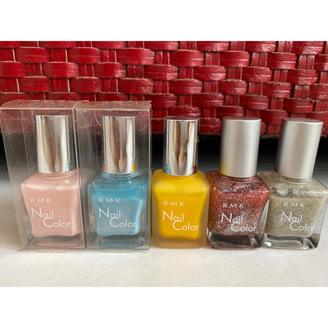 RMK ネイルカラー5本セット ルミコ マニキュア 黄色、水色、ピンク、ラメ色 | フリマアプリ ラクマ