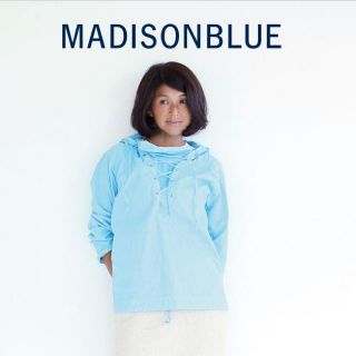 【MADISONBLUE マディソンブルー】コットンナイロンフーディプルオーバー