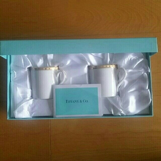 ティファニー(Tiffany & Co.)のティファニー☆ペアカップ&ソーサー新品未使用(グラス/カップ)