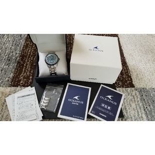 カシオ(CASIO)の美品 オシアナス　マンタOCW-S2000P-2AJF アクアマリンブルー文字盤(腕時計(アナログ))