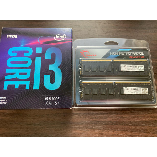 Intel core i3-9100F  G.SKILLメモリセット