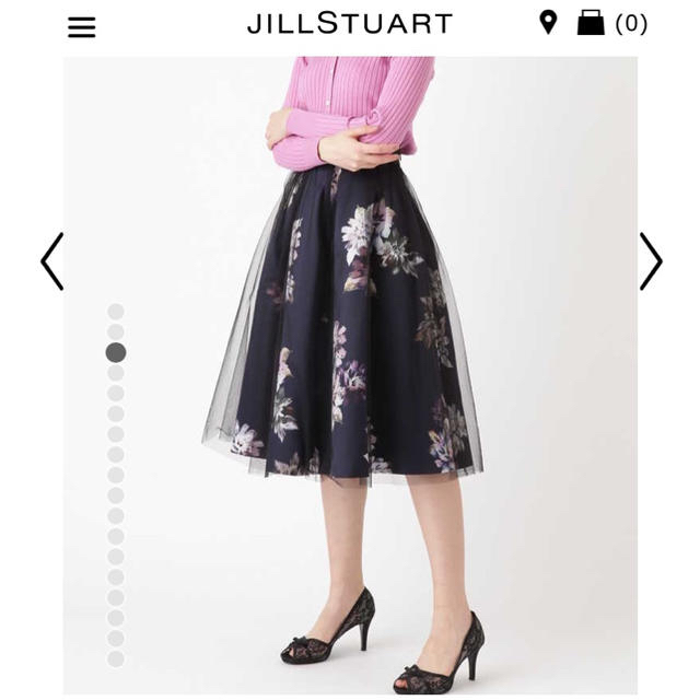 JILLSTUART(ジルスチュアート)のジルスチュアート　ヴェロニカ花柄プリントスカート レディースのスカート(ひざ丈スカート)の商品写真