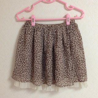 ディップドロップス(Dip Drops)のレオパード柄スカート(ミニスカート)