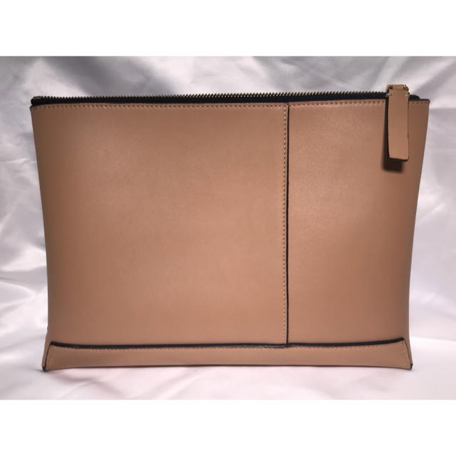 MARNI LEATHER CLUTCH BAG PINK BEIGE