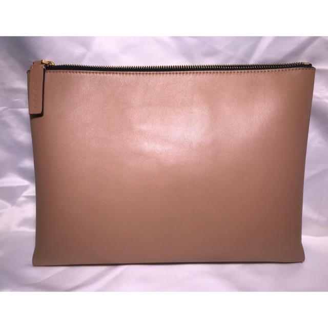 MARNI LEATHER CLUTCH BAG PINK BEIGE