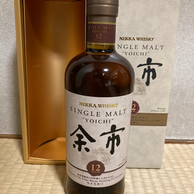 ニッカウヰスキー(ニッカウイスキー)のニッカ　余市　12年　箱付き　未開封 食品/飲料/酒の酒(ウイスキー)の商品写真