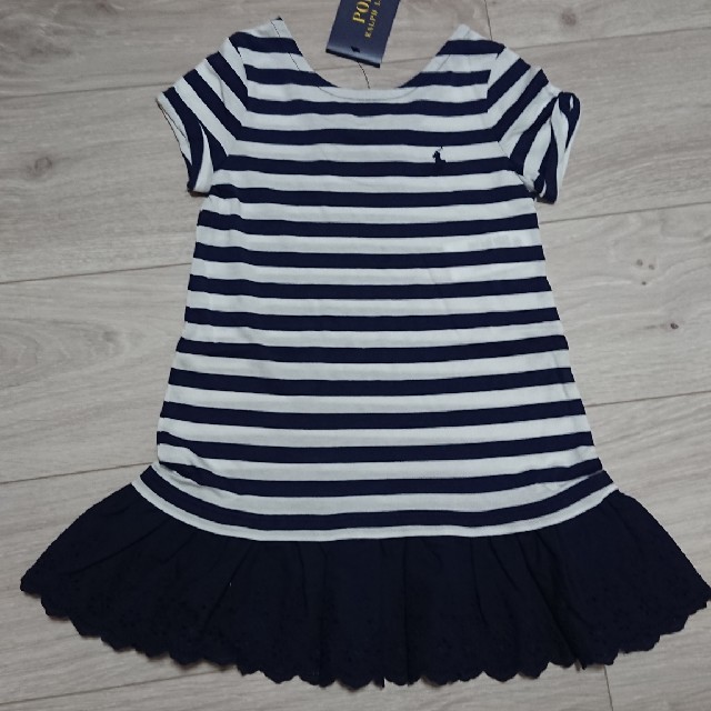 POLO RALPH LAUREN(ポロラルフローレン)のポロラルフローレン  ボーダーワンピース キッズ/ベビー/マタニティのキッズ服女の子用(90cm~)(ワンピース)の商品写真