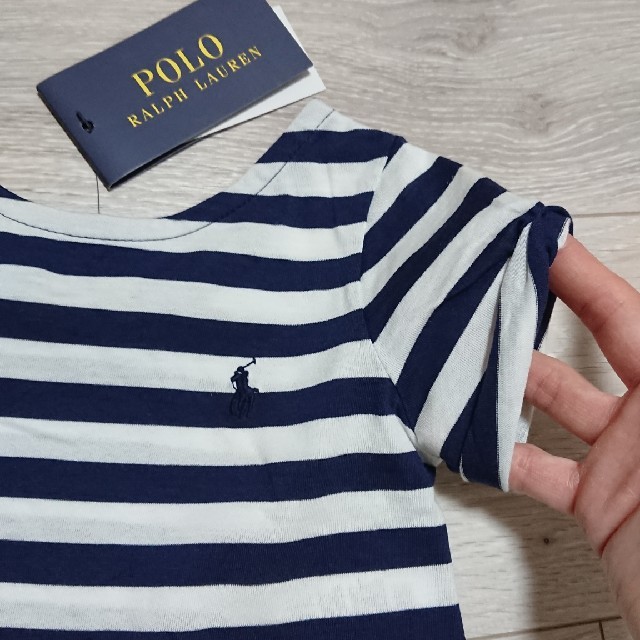 POLO RALPH LAUREN(ポロラルフローレン)のポロラルフローレン  ボーダーワンピース キッズ/ベビー/マタニティのキッズ服女の子用(90cm~)(ワンピース)の商品写真