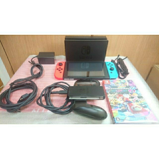 ニンテンドースイッチ 本体 旧型 ネオン マリオカート8 セット