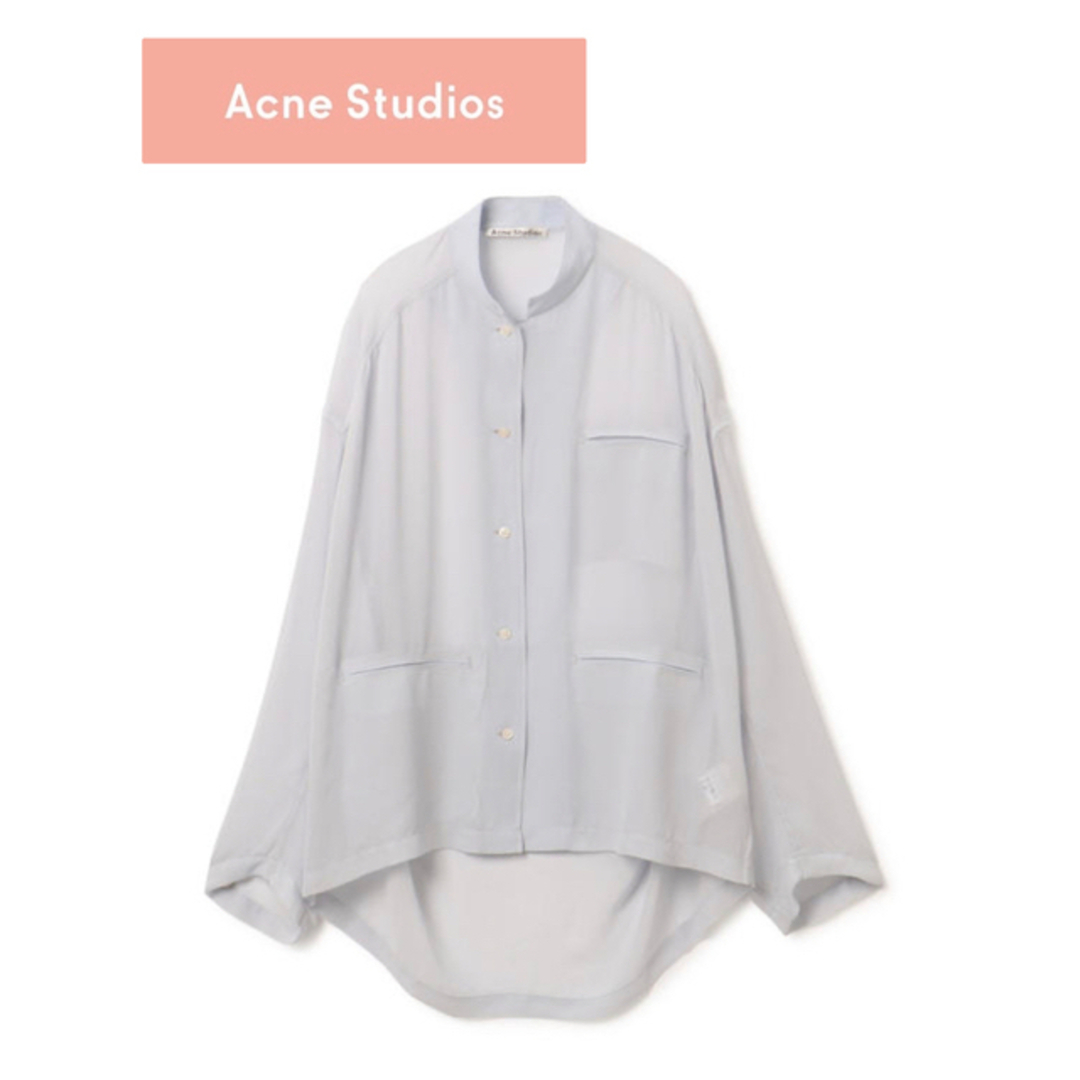 Acne Studios(アクネストゥディオズ)の新品未使用 Acne Studiosジョーゼットマンダリンカラーシャツブラウス レディースのトップス(シャツ/ブラウス(長袖/七分))の商品写真