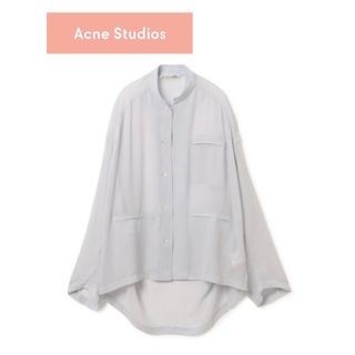 アクネストゥディオズ(Acne Studios)の新品未使用 Acne Studiosジョーゼットマンダリンカラーシャツブラウス(シャツ/ブラウス(長袖/七分))