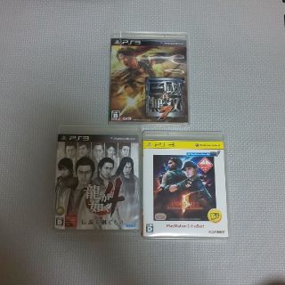 PS3ｿﾌﾄ真・三國無双7、龍が如く4、BIOHAZARD5(家庭用ゲームソフト)