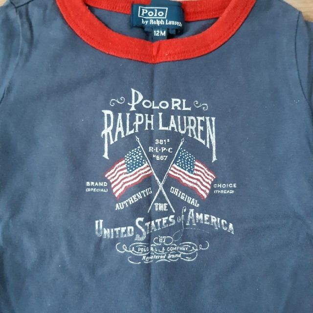 POLO RALPH LAUREN(ポロラルフローレン)のラルフローレン　星条旗　Tシャツ　80 キッズ/ベビー/マタニティのベビー服(~85cm)(Ｔシャツ)の商品写真