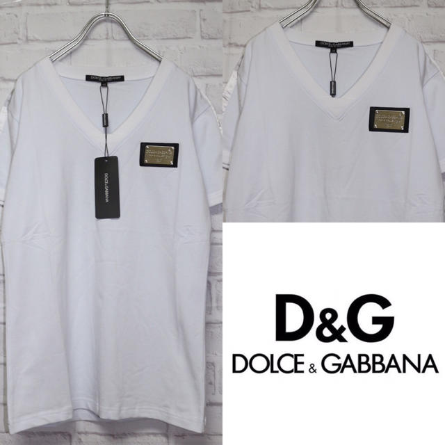 DOLCE&GABBANA(ドルチェアンドガッバーナ)の新品未使用 DOLCE & GABBANA Vネック Tシャツ メンズ メンズのトップス(Tシャツ/カットソー(半袖/袖なし))の商品写真