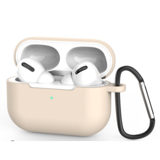 airpods proケース エアーポッズ シリコン 耐衝撃 クリーム(その他)