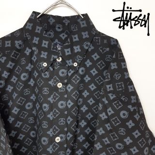 ステューシー(STUSSY)のSTUSSY  ステューシー モノグラム 総柄 半袖 シャツ Mサイズ(シャツ)