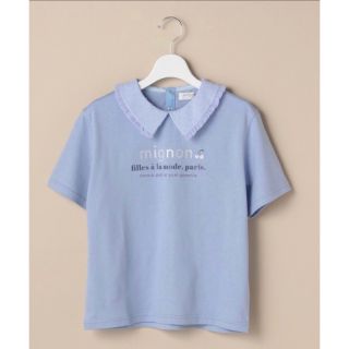 ポンポネット(pom ponette)のポンポネット新品新作タグ付きビッグ衿フリルロゴTシャツ150cm(Tシャツ/カットソー)