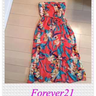 フォーエバートゥエンティーワン(FOREVER 21)のフォーエバー21♡柄ロングワンピ(ロングワンピース/マキシワンピース)