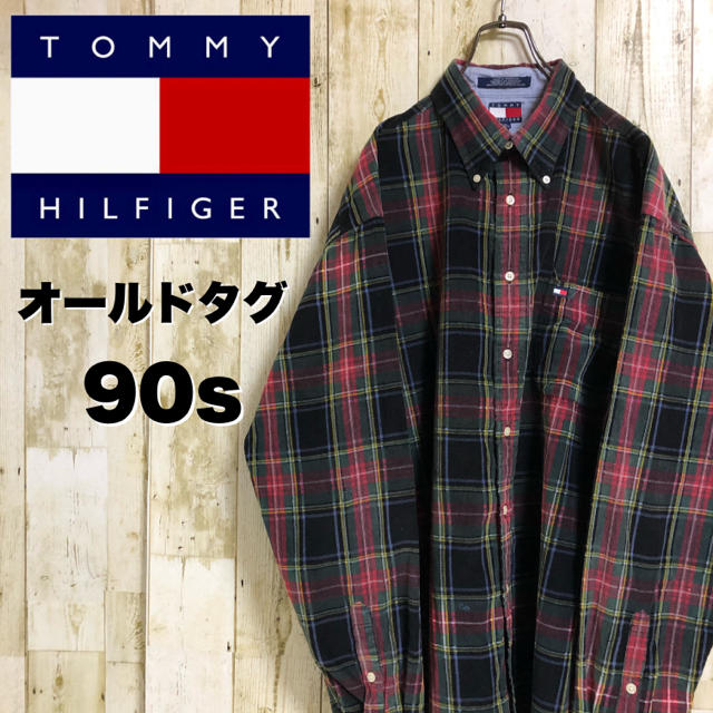 TOMMY HILFIGER(トミーヒルフィガー)のトミーヒルフィガー フラッグロゴ オールドタグ コーデュロイ チェックシャツ メンズのトップス(シャツ)の商品写真