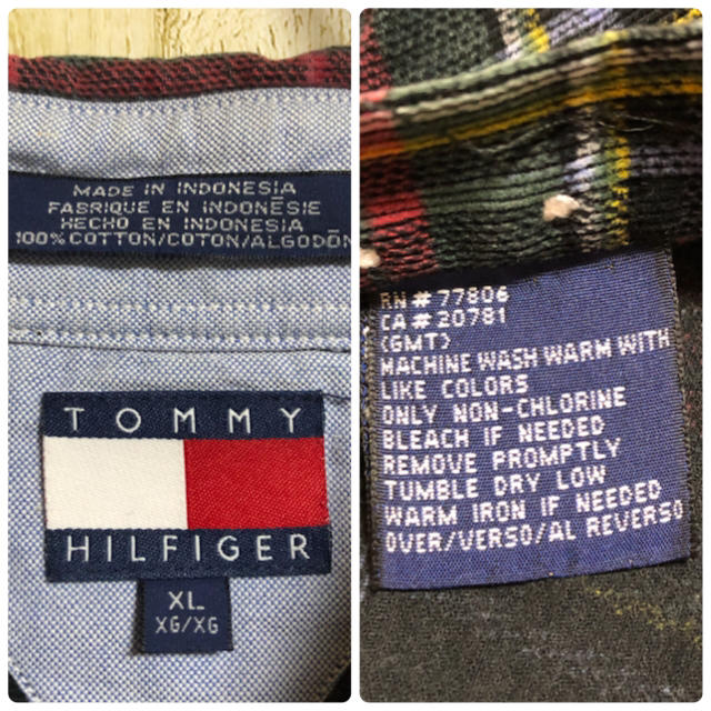 TOMMY HILFIGER(トミーヒルフィガー)のトミーヒルフィガー フラッグロゴ オールドタグ コーデュロイ チェックシャツ メンズのトップス(シャツ)の商品写真