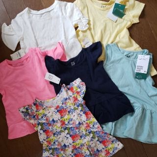 ベビーギャップ(babyGAP)の新品　GAP　H&M　Tシャツ　６枚セット　80(Ｔシャツ)