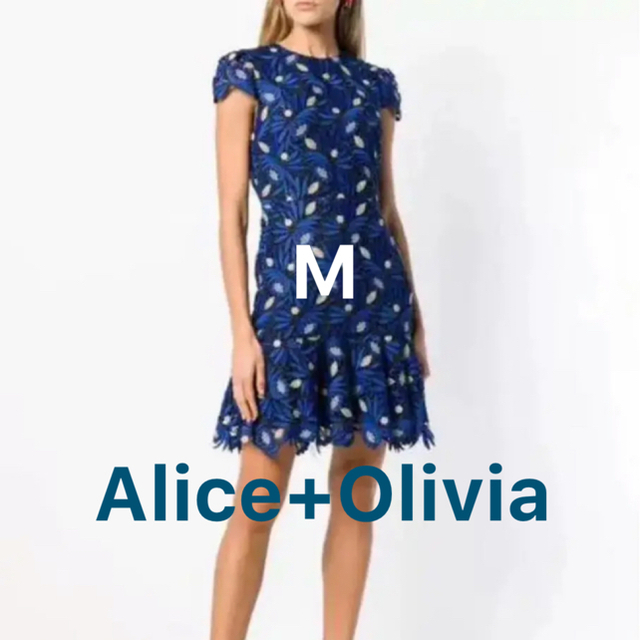 Alice+Olivia♡ブルー花柄ドレスワンピ