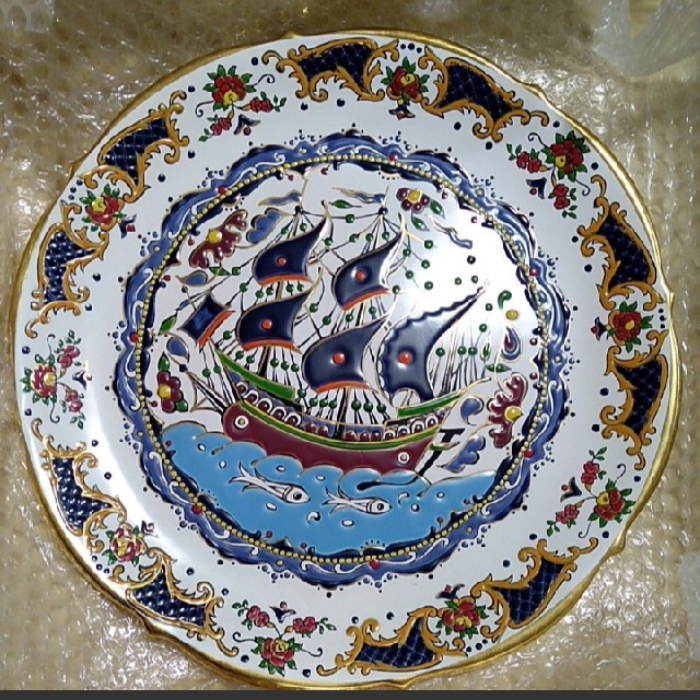 飾り皿　絵皿　西洋陶器　大皿 エンタメ/ホビーの美術品/アンティーク(陶芸)の商品写真