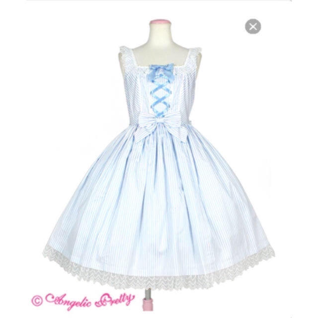 Angelic Pretty(アンジェリックプリティー)のAngelic Pretty ストライプジャンスカ レディースのワンピース(ひざ丈ワンピース)の商品写真