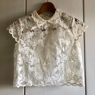 コルテスワークス(CORTES WORKS)のCORTES WORKS    レース ブラウス 半袖　花柄刺繍🌸(シャツ/ブラウス(半袖/袖なし))