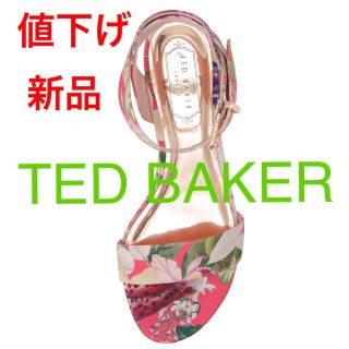 テッドベイカー(TED BAKER)のミナ様専用 値下げ↓ 新品 TED フラワー柄 レザーサンダル(サンダル)