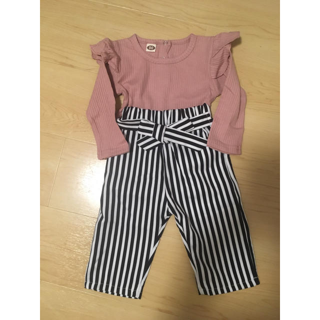 新品 女の子 ロンパース とパンツ セット 80  ★値下げしました。 キッズ/ベビー/マタニティのベビー服(~85cm)(ロンパース)の商品写真