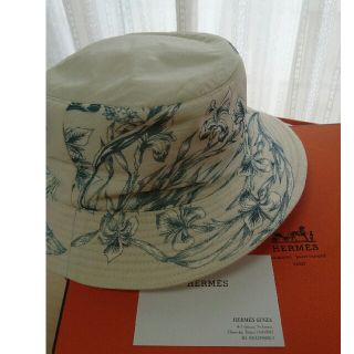 エルメス(Hermes)の【★売り切り★】【★貴重・超美品★】ボタニカル柄帽子(エルメス)(ハット)