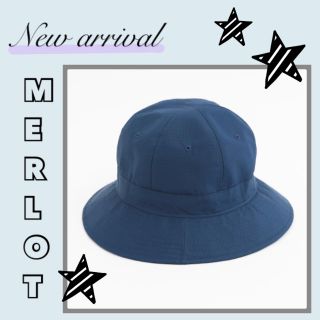 メルロー(merlot)の売り切りセール！！【新品タグ付き】ミリタリーナイロンバケットハット ネイビー(ハット)