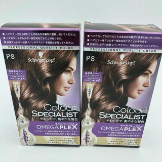 シュワルツコフ(Schwarzkopf)の【2個】シュワルツコフ カラースペシャリスト 白髪染め P8 ピンクブラウン(白髪染め)