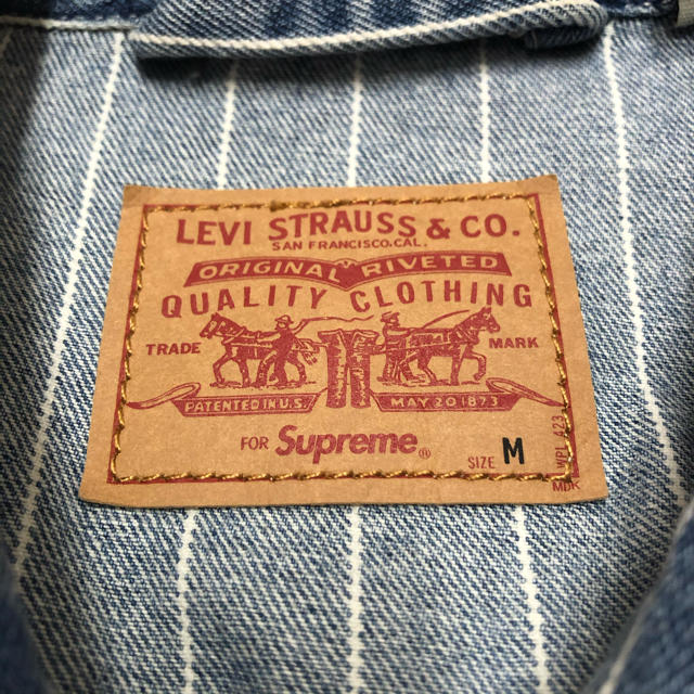 Supreme(シュプリーム)のsupreme levi's denim set up stripe メンズのジャケット/アウター(Gジャン/デニムジャケット)の商品写真