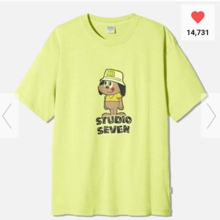 ジーユー(GU)の【新品未使用】 GU × STUDIO SEVEN ビッグT グリーン XXL(Tシャツ/カットソー(半袖/袖なし))