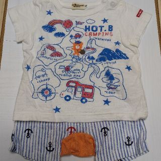 ホットビスケッツ(HOT BISCUITS)のミキハウス　ホットビスケッツ　半袖短パンセット　70cm(Ｔシャツ)