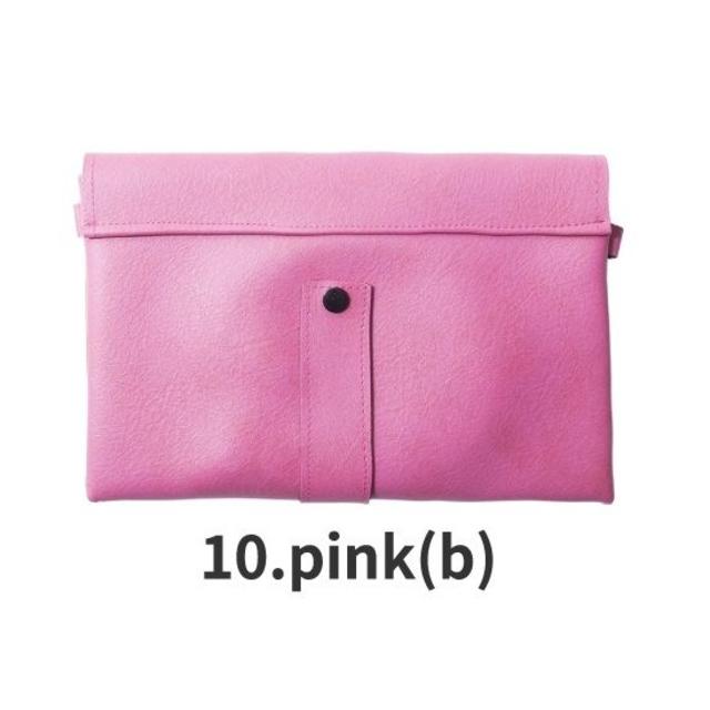 ⑤新品 送料無料◇ユニセックス2wayクラッチバッグ　色：pink(b)ピンク レディースのバッグ(クラッチバッグ)の商品写真