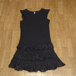 ザラキッズ(ZARA KIDS)のZARA キッズ  フリルワンピース  160(ミニワンピース)