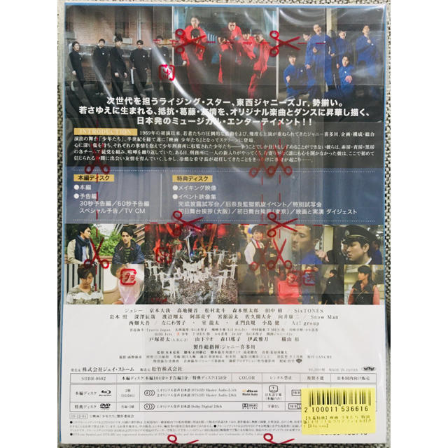 ジャニーズJr.(ジャニーズジュニア)の【新品未開封】映画 少年たち 特別版(オリジナルクリアファイル付き) 先着特典 エンタメ/ホビーのDVD/ブルーレイ(アイドル)の商品写真