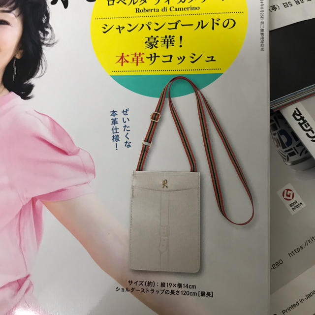 ROBERTA DI CAMERINO(ロベルタディカメリーノ)の大人のおしゃれ手帖6月号増刊付録　ロベルタ ディ カメリーノ本革サコッシュ  レディースのファッション小物(ポーチ)の商品写真