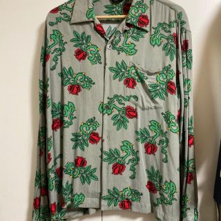 UNUSED - Sサイズ unused rose pattern long shirts 薔薇の通販 by