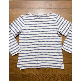 ムジルシリョウヒン(MUJI (無印良品))の無印良品　120cm ブルーボーダーロングTシャツ(Tシャツ/カットソー)