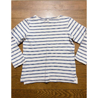 ムジルシリョウヒン(MUJI (無印良品))の無印良品　120cm ブルーボーダーロングTシャツ(Tシャツ/カットソー)