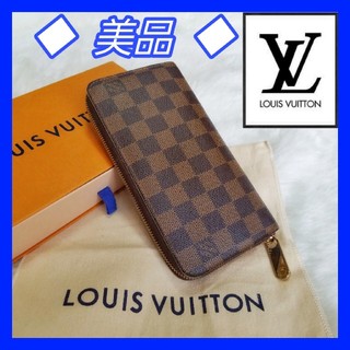 ルイヴィトン(LOUIS VUITTON)の美品⭐即日/本物保証♪ ルイヴィトン 定価９万円 ダミエ ジッピー 長財布(財布)