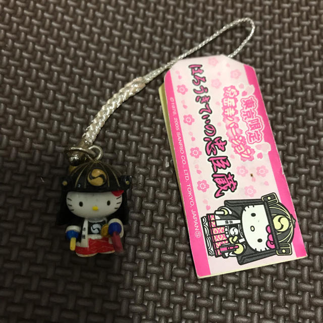 ハローキティ  ストラップ  忠臣蔵 エンタメ/ホビーのおもちゃ/ぬいぐるみ(キャラクターグッズ)の商品写真