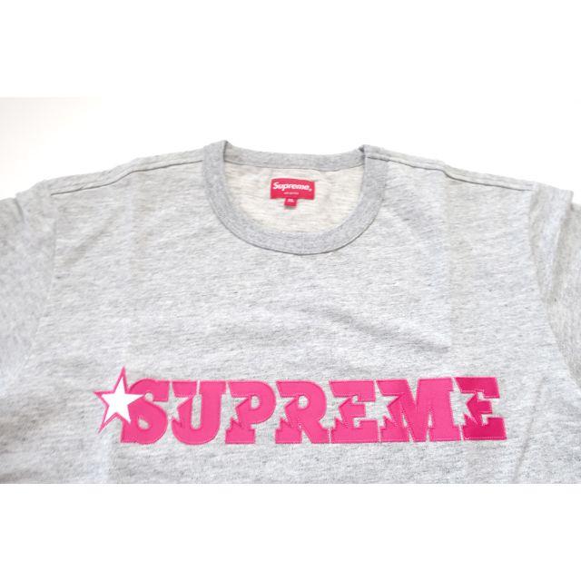 Supreme star logo s/s top tシャツ Lサイズ グレー